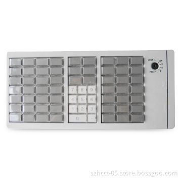 USB POS Programmable Keyboard with <100mA Working Current, Waterproof and Dustproof